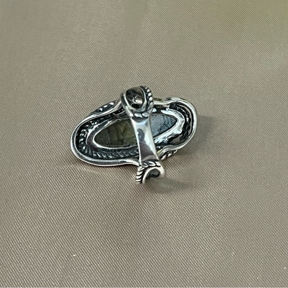 Carolyn Pollack CP Relios Southwest Sterling Silver 925 Labradorite? Ring Size 8 - Picture 9 of 14